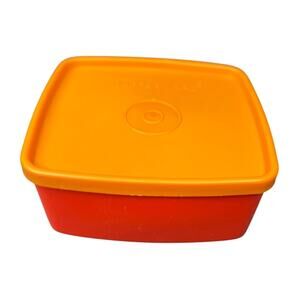 Vintage Tupperware Sandwich Savers Set Of 3 - Orange, Red, Gray